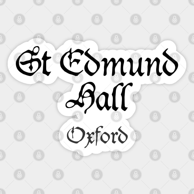 Oxford St Edmund Hall College Medieval University Sticker by RetroGeek